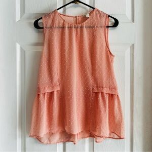 J. Crew Pink Sleeveless Dotted Blouse Size 2 GirlhoodCore
